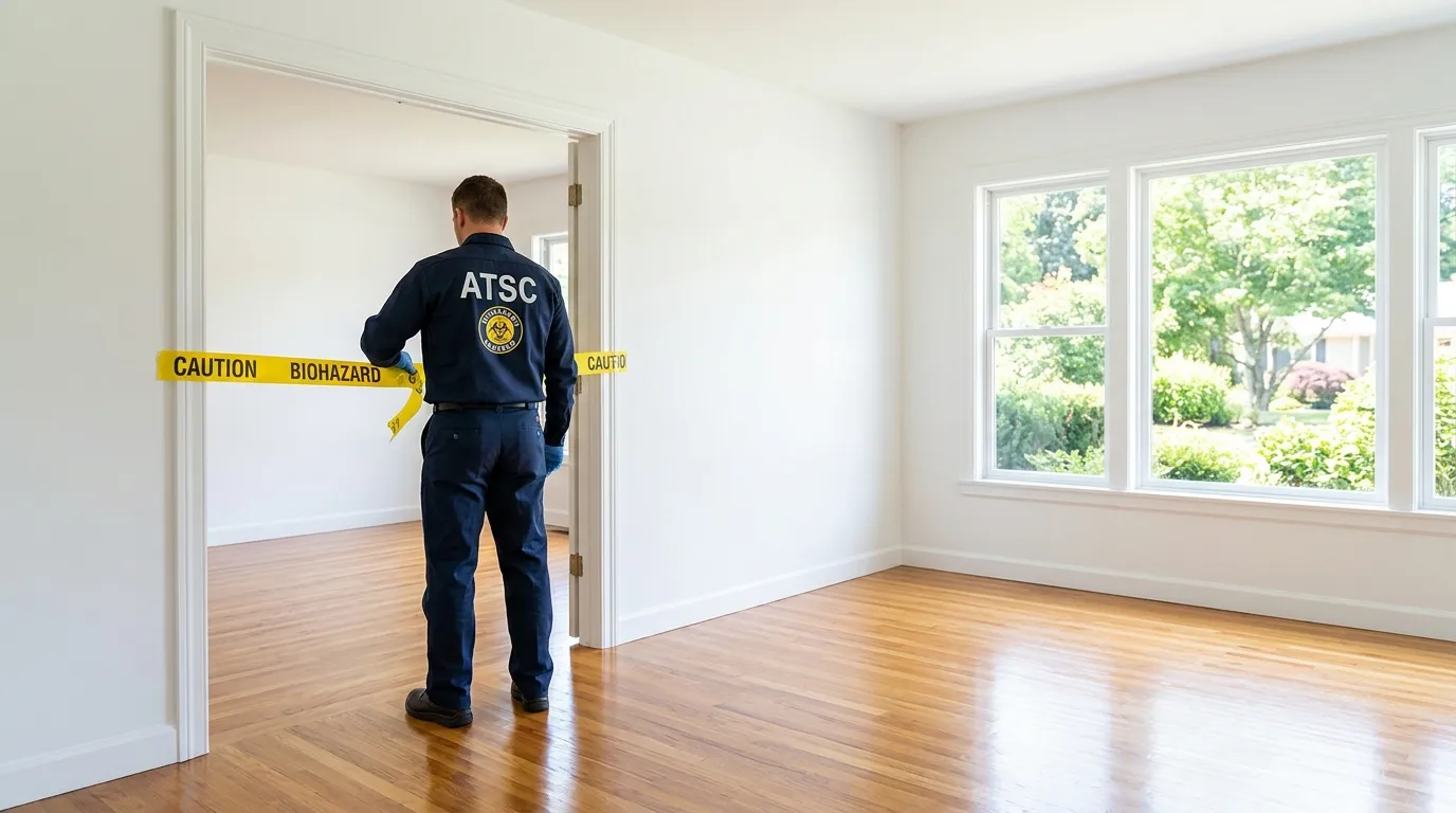 Certified biohazard cleanup crew performing Decomposition Cleanup in Huntington Park